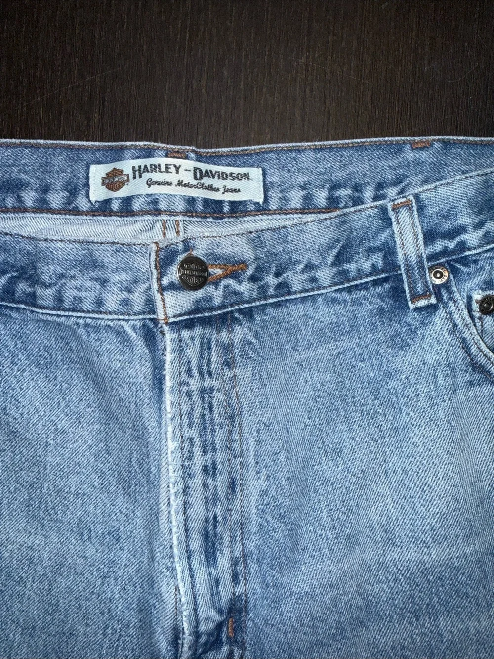Harley-Davidson Light Blue Denim Jeans 42x30 Vintage Y2K 90’s